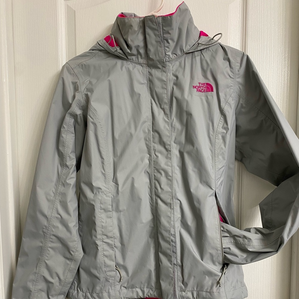 The North Face Grey and Pink Lightweight Jacket